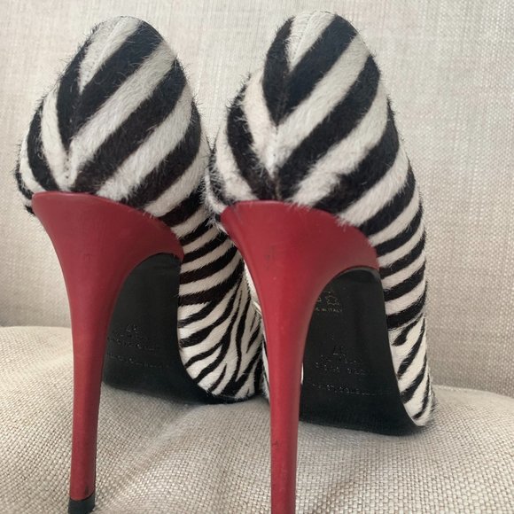 Gianmarco Lorenzi Zebra Print Pointed Heels - Picture 3 of 4